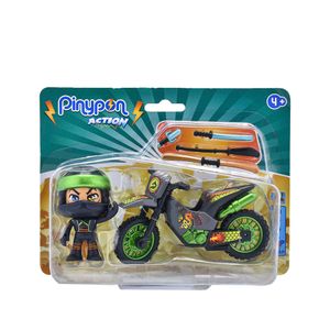 Figura Pinypon Action Ninja con Moto