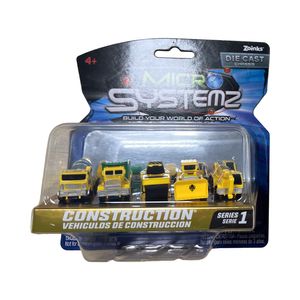Pack x 5 Carros Construction Micro Systemz