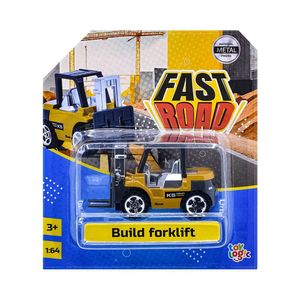 Carro Coleccionable Die Cast Amarillo Montacarga Fast Road