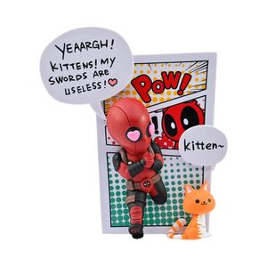 Figura Coleccionable Deadpool Amante de Gatos Marvel 10 cm
