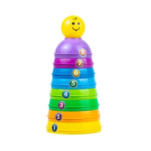 Set de Tazas Apilables para Bebés con Sonajero Incluido 10 Piezas