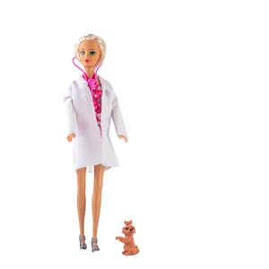 Muñeca Bonnie Pink Veterinaria con Accesorios y Mascota