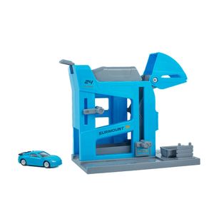 Parqueadero y Pista con Catapulta de 2 Niveles Azul