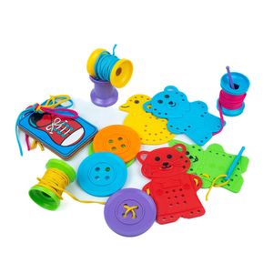 Juego Didáctico Montessori para enhebrar desarrollo Motor Infantil