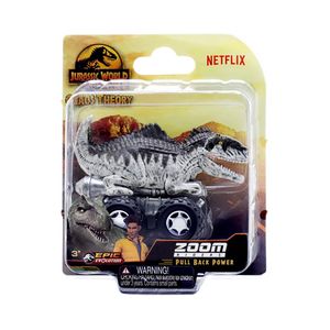 Carro Dinosaurio Giganotosaurus Jurassic World Gris-Pull back -5 cm