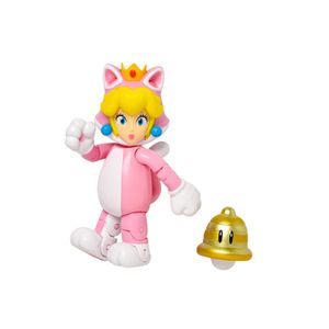Figura Coleccionable Princesa Cat Peach 4" Serie 46 Mario Bros Oficial Nintendo