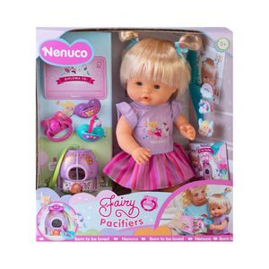 Muñeca Bebé Nenuco Fairy Pacifiers con Chupo Mágico y Accesorios