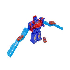 Figura Robot con 6 Carros y Rampa Robot Fighter