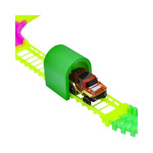 Pista Colores Neón con Carro Eléctrico Max Racer